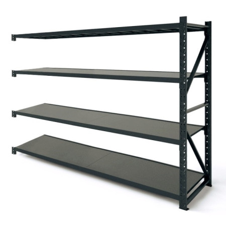 Metalinis sandėliavimo stelažas (juodas) 2000x2000x600 mm (prijungiamoji dalis)