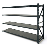 Metalinis sandėliavimo stelažas (juodas) 2000x2000x600 mm (prijungiamoji dalis)