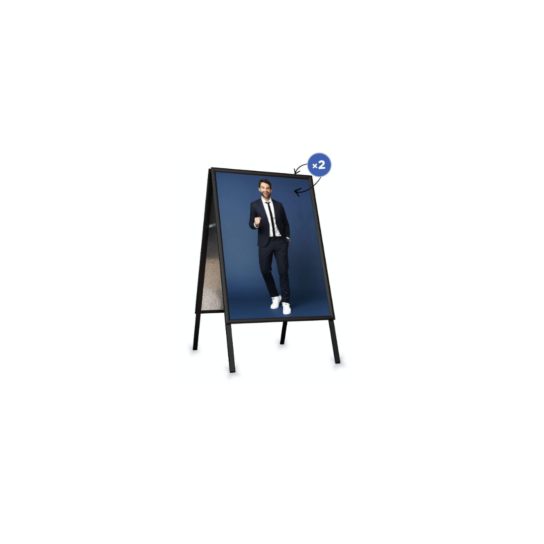 Reklaminis stendas juodas A2 (420*594 mm)